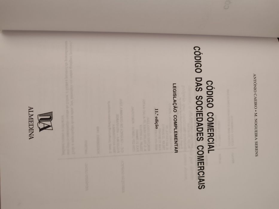 Código Comercial Código das Sociedades Comerciais