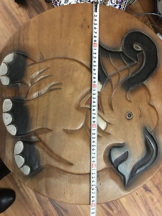 criança - mesa e 4 bancos em madeira exótica (novo)