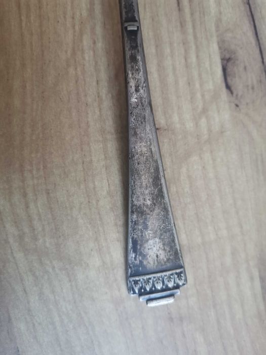 Stara przedwojenna wielka łyżka 27 cm, BM Domart GW. 10 lat, plater II RP