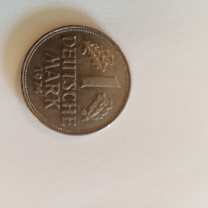 Монета 1 Deutsche Mark 1974 года выпуска