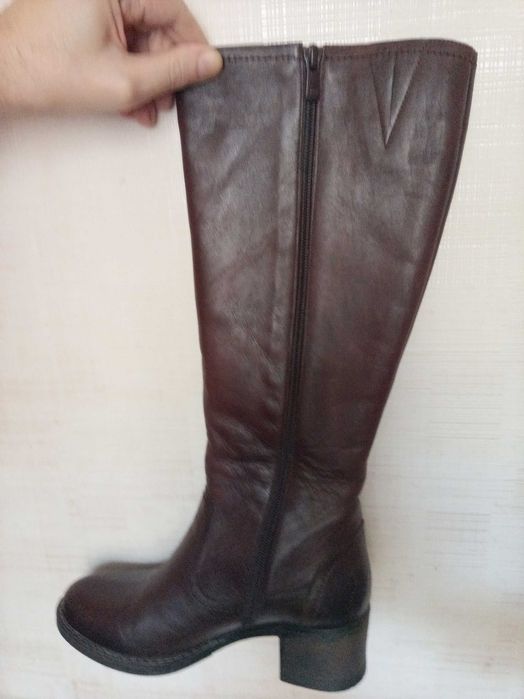 Сапоги кожаные демисезонные новые