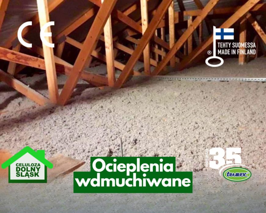 Ocieplanie celulozą wełna celuloza wdmuchiwanie celulozy wełny