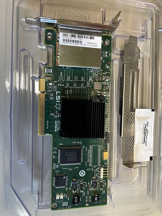 Kontroler SAS LSI 9200-8e 6Gb/s HBA Oracle IT Mode, Low i High Profile (2816)
