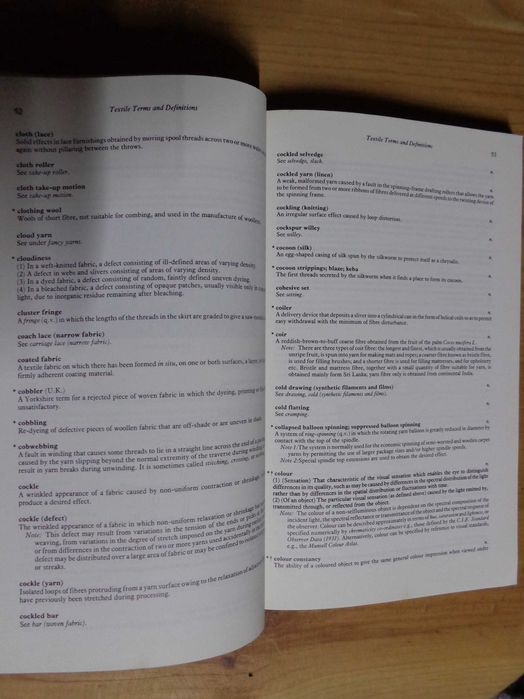 Livro - Textile Terms and Definitions