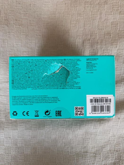 Câmara web Logitech webcam C505 HD