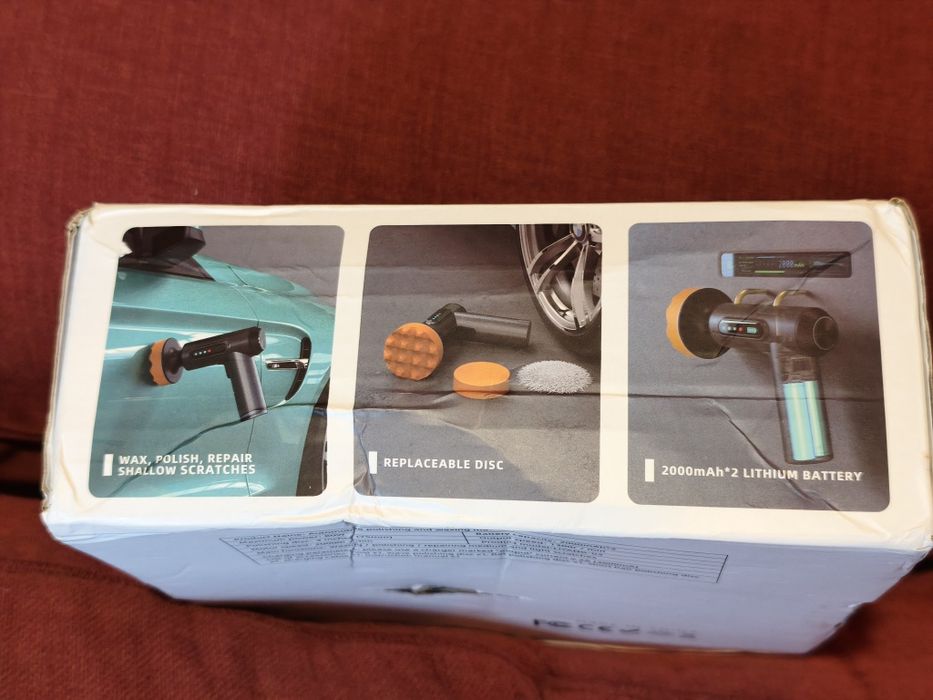 Polerka samochodowa akumulatorowa + końcówki