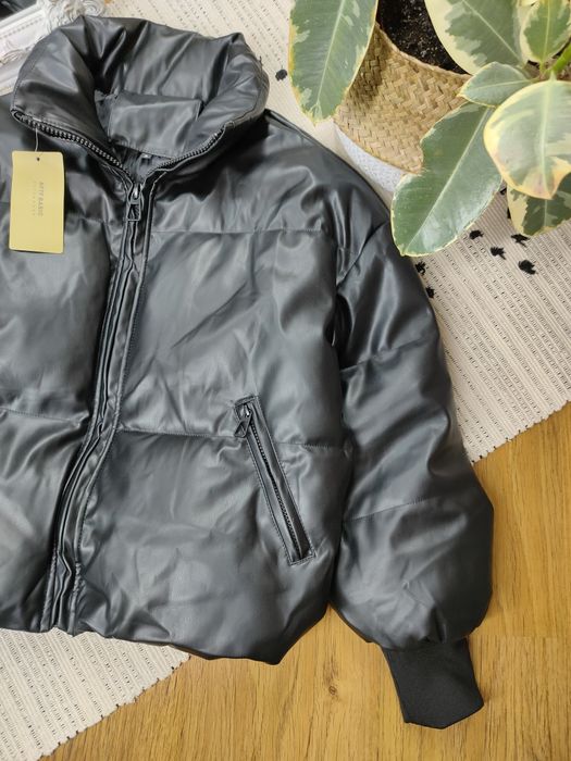 Курточка дутик из экокожи кожзам как ZARA