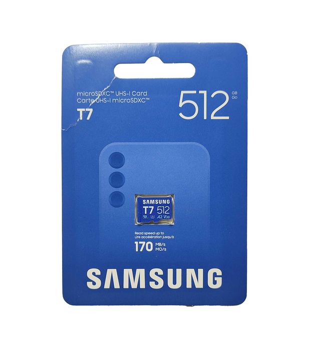 Karta pamięci SAMSUNG T7 Micro SDXC MB-MB512T | 512 GB | NOWA | NIEODPAKOWANA | U3, V30, A2