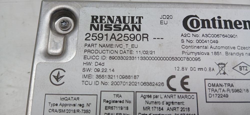 Módulo bluetooth RENAULT Zoe (BFM_)