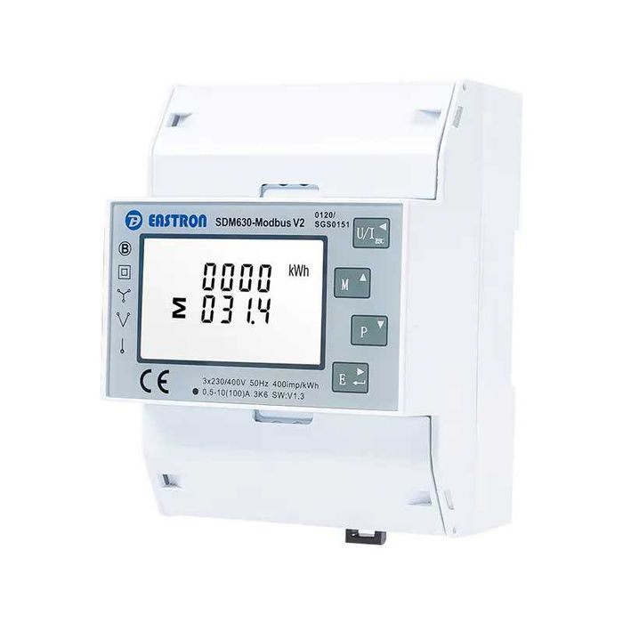 Лічильник електроенергії трифазний з RS485 100A, EASTRON SDM630-Modbus