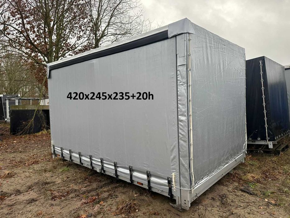 Skrzynia ładunkowa 420x245x235+20 Zabudowa paka plandeka(MONTAŻ)