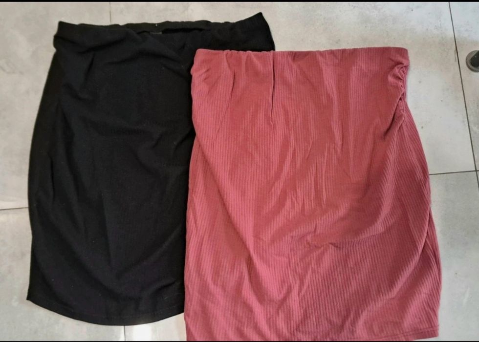 Spódnice ciążowe rozm S Shein 2pak prążkowane