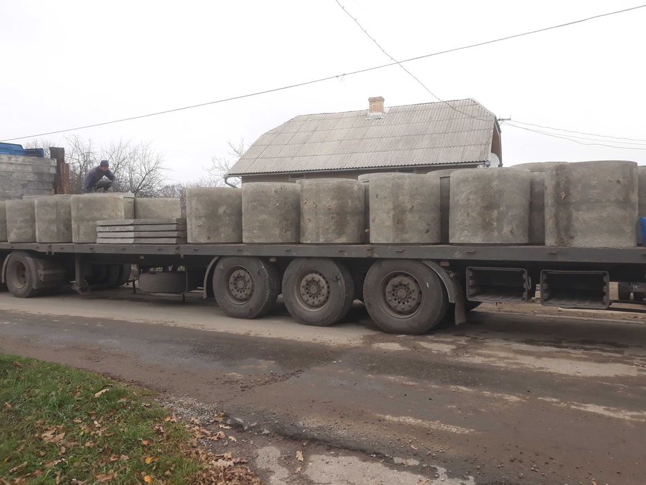 Залізобетонні кільця. Діаметр 0.72-0.93-1.2-1.7-2.2 метра. Лотки труби