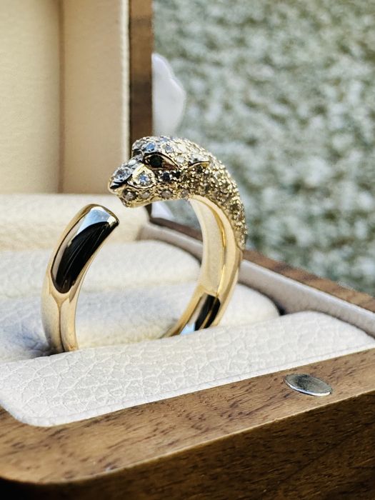 Кольцо cartier с бриллиантами 585