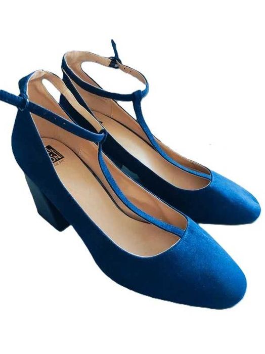 Debenhams r 40 pantofle na słupku na szeroką stopę zamsz jak nowe