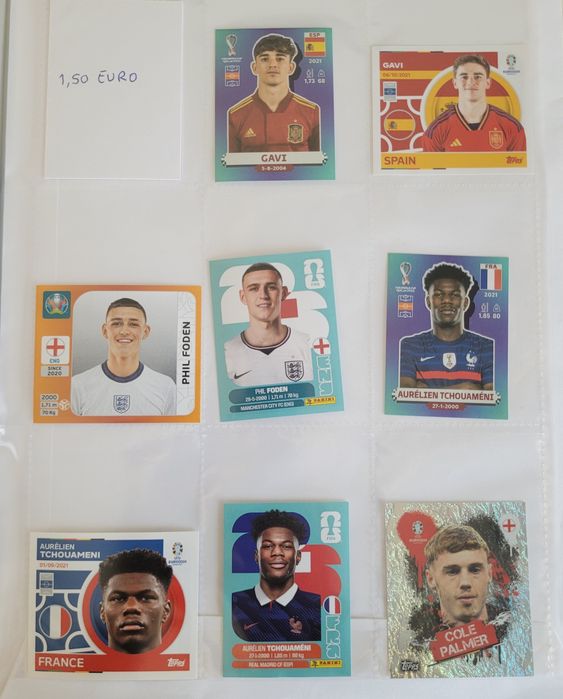 Panini Topps - Cromos Futebol Rookies / Craques / Estrelas (SELECÇÕES)