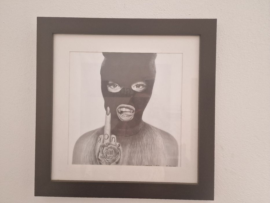 Vendo quadro desenhado a mão