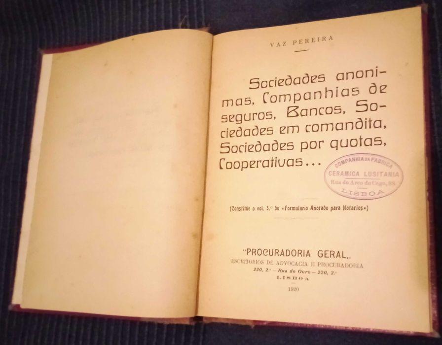 Sociedades anonimas, Companhias de Seguros, Bancos...