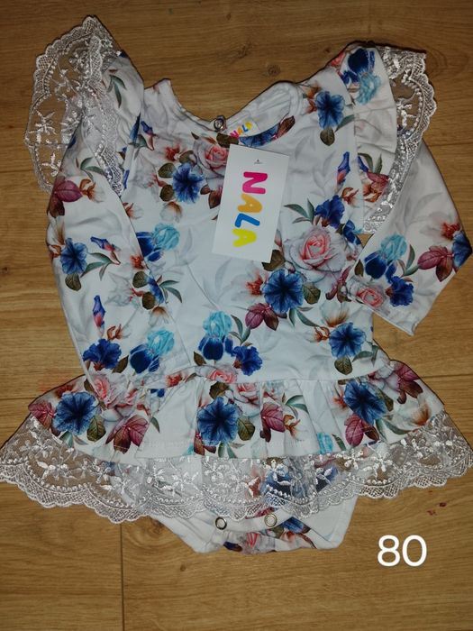 Śliczne Tuniki/body z długim rękawem - rozmiar  80