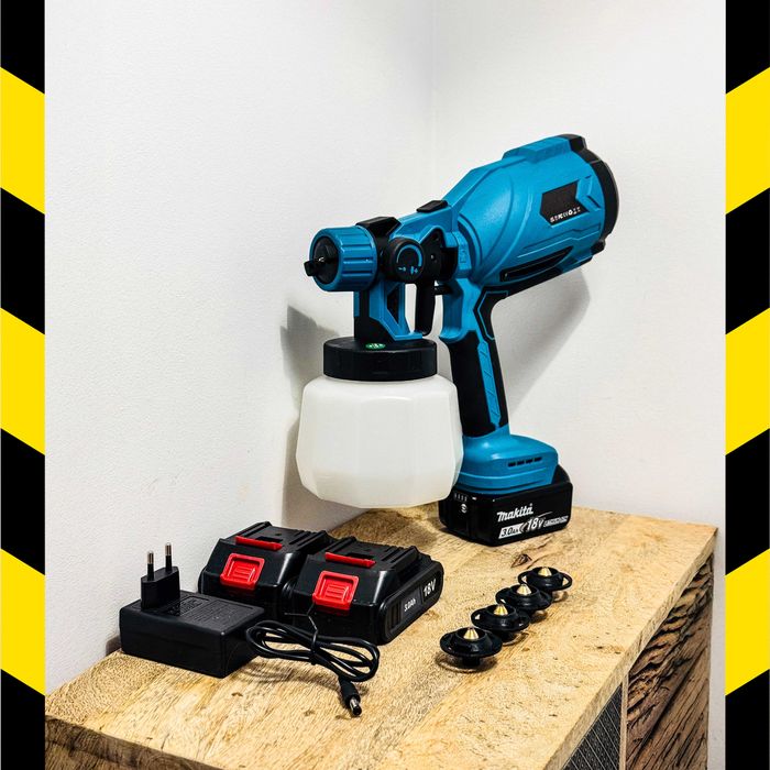 Nowy pistolet natryskowy do bejcy lazury zgodny z systemem makita 18V