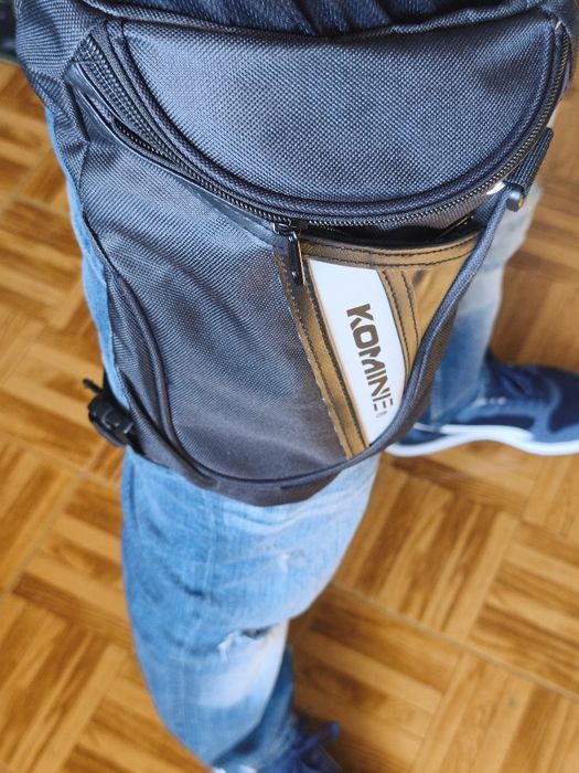 Malta estilo motard de cintura e perna nova.