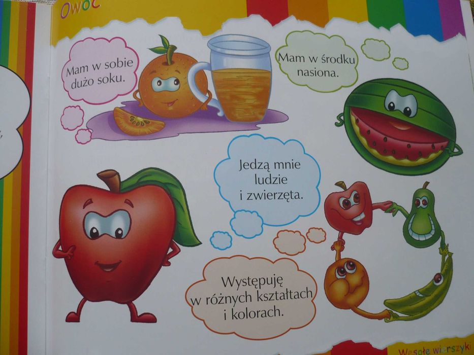 Książeczka edukacyjna "Rośliny" z serii "Wesołe wierszyki" - nowa