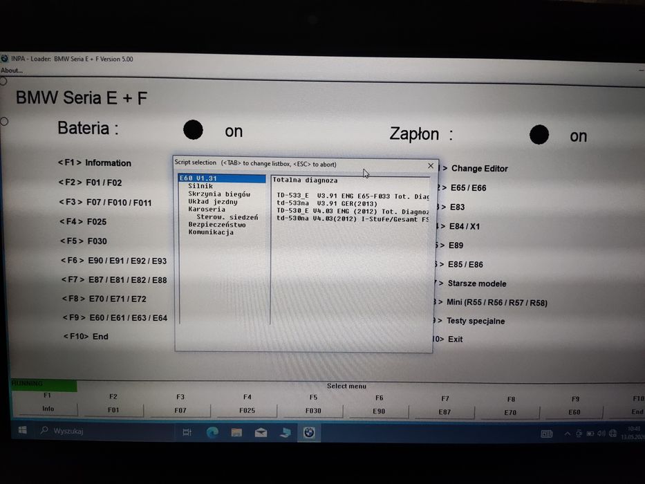 Lenovo ThinkPad T420 dysk SSD Laptop diagnostyczny BMW