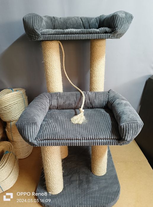 Podwójny drapak dla kota, dwa legowiska, XXL