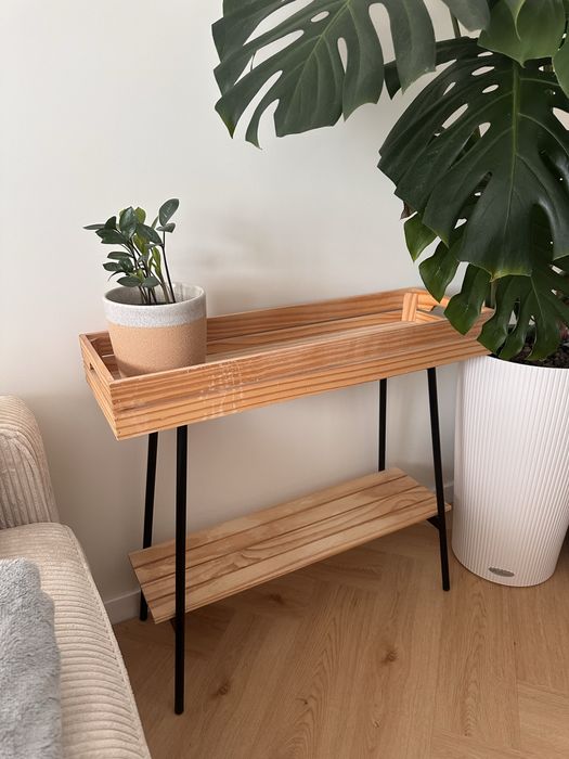 Stojak na doniczki IKEA VANILJSTANG drewniany sosna