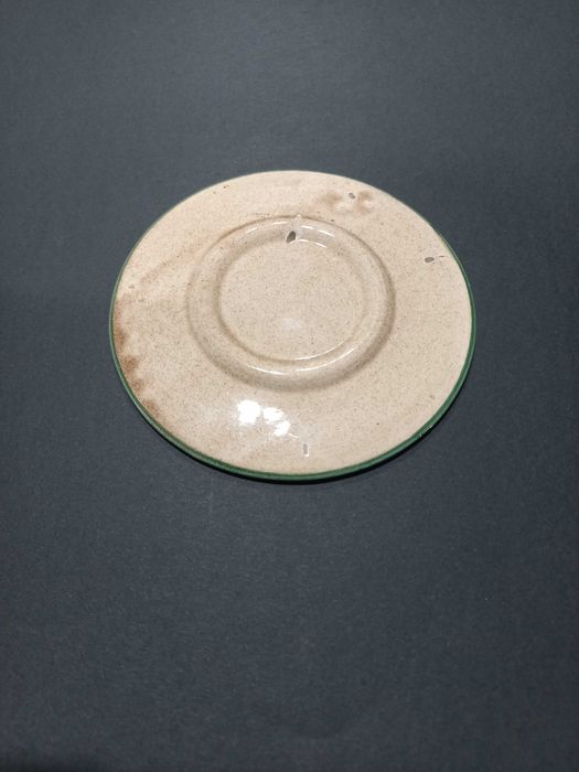 Ceramiczna płytka, chleb i ryby, śr. 13 cm, PRL