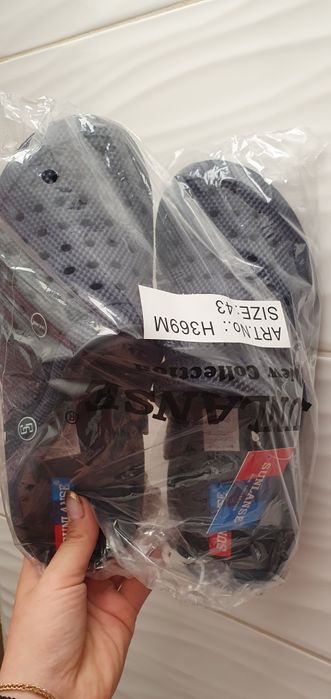 Klapki laczki krokodylki a'la crocs firmy sunlanse 43 granatowe