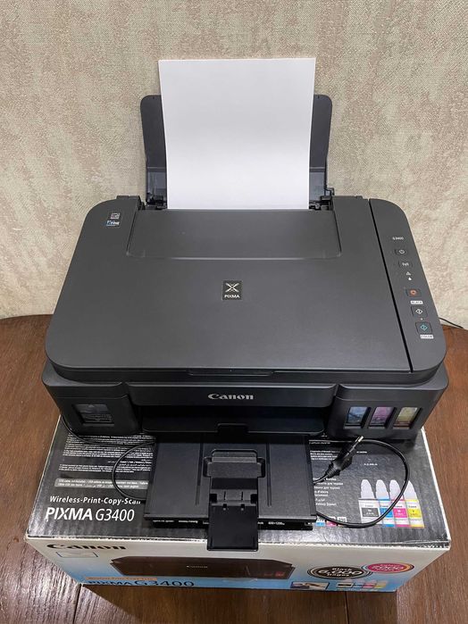 Фотопринтер БФП Canon PIXMA G3400 Wi-Fi з вбудованою СБПЧ, струйний