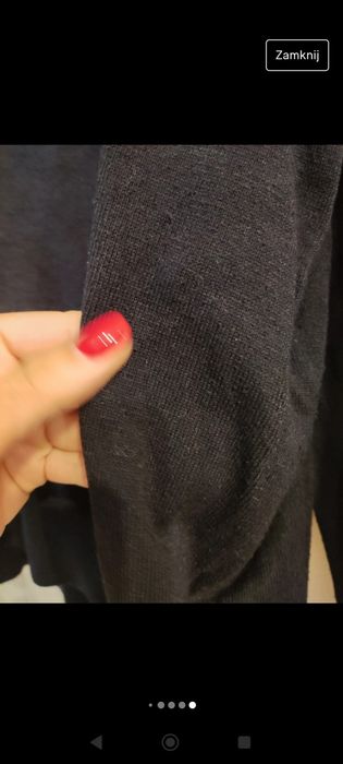 Granatowy sweter H&M Basic r. XL 42/44