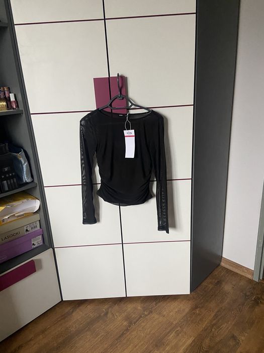 Czarna Bluzka Siateczka Sinsay S Viral Hit Święta Sylwester Impreza