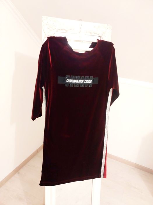 Плаття  Christian Dior, бархат бордо .