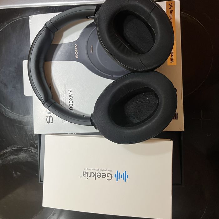 Sluchawki Sony WH1000 XM4 + nakladki chłodzące