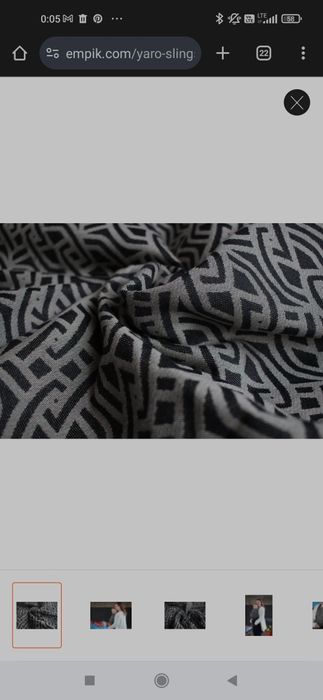 Chusta tkana Yaro Braid Black Natural Seacell Wrap