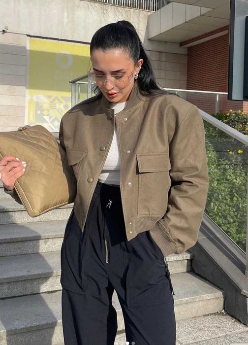 Бомбер Зара ZARA куртка жакет пиджак