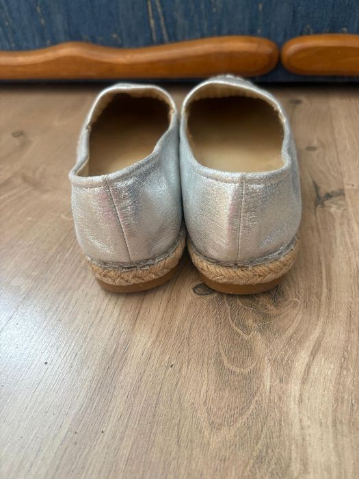 Espadryle  srebrne 40