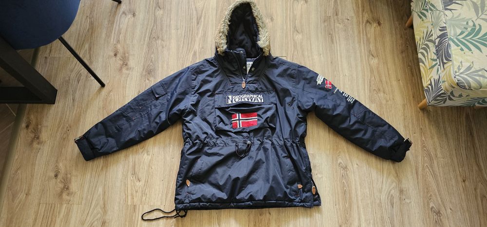 Geographical Norway Polar Expedition męska kurtka zimowa z kapturem rozmiar XXL stan bardzo dobry