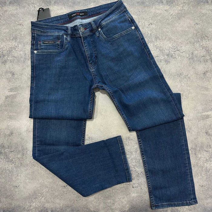 Якісні чоловічі сині джинси Армані)
