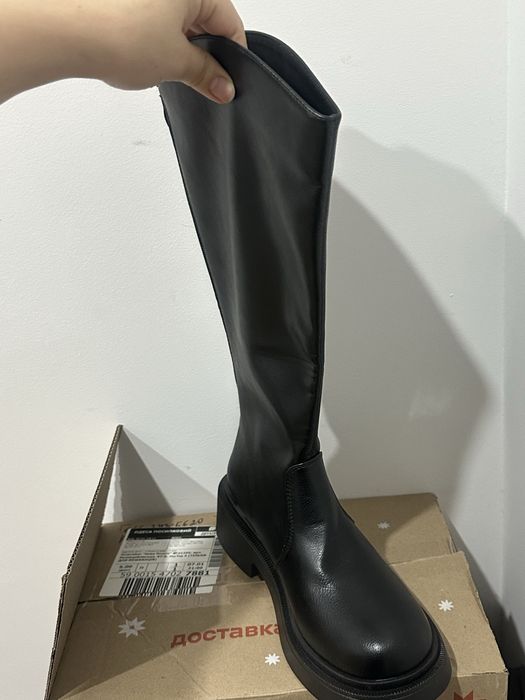 Жіночі чорні чоботи, демісезонні
