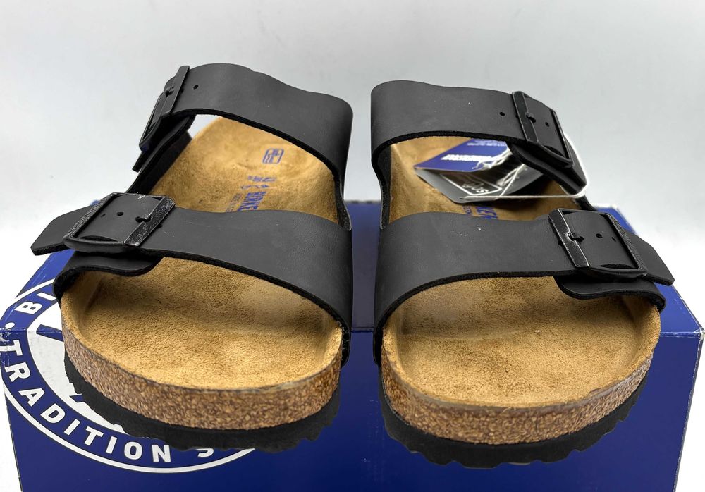 ‼️Nowe oryginalne klapki BIRKENSTOCK Arizona czarne 43 AZ 245 skóra
