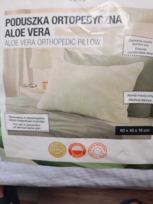 Poduszka ortopedyczna Aloe Vera 60x40x16