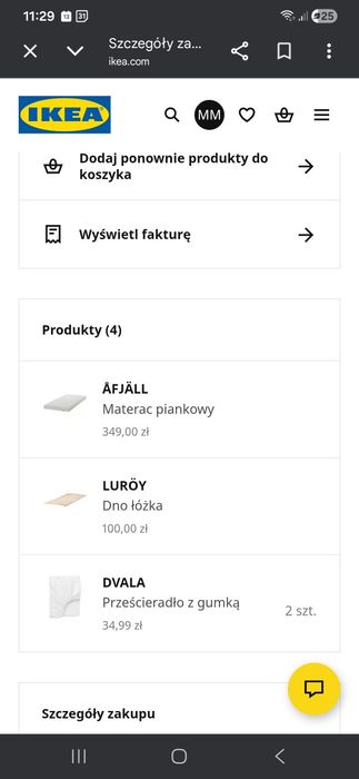 Łóżko metalowe 90x200