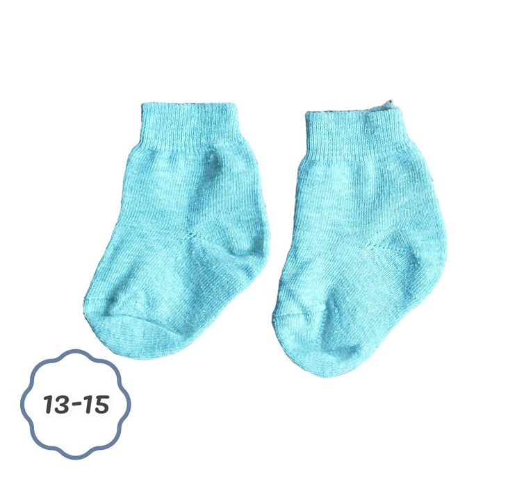 3 Pares de Meias (Brancas, Cinzentas e Azuis) 13-15