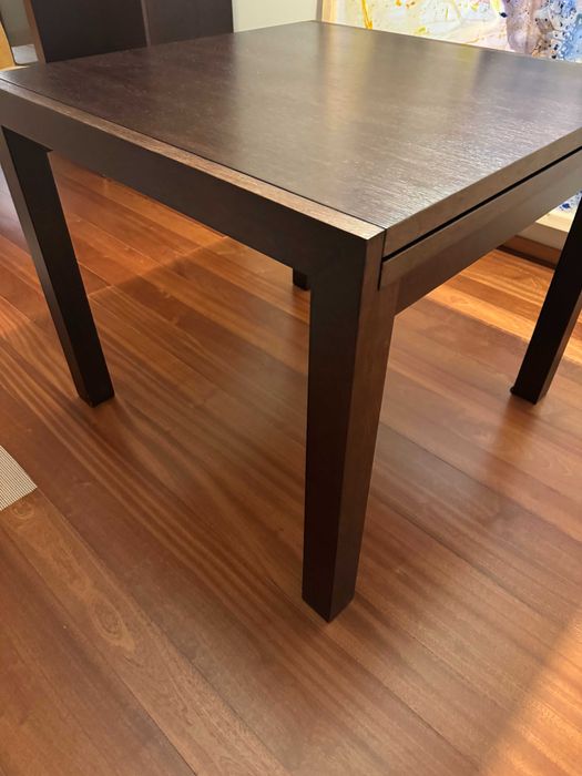 mesa de madeira 90X90 extensivel