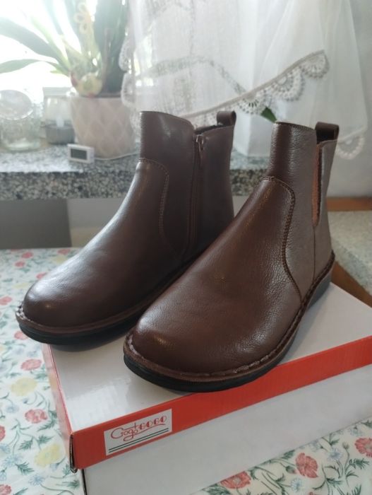 Brązowe botki rozmiar 38