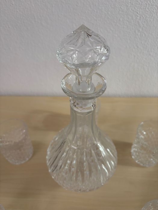 Cristal da Bohemia - Garrafa e 6 copos