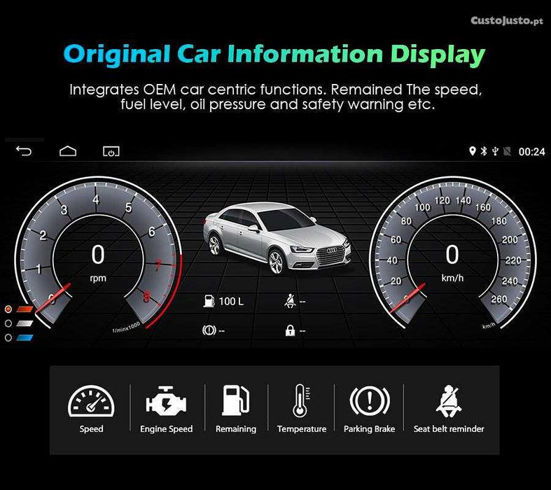 Auto-rádio 8.8" android 14 Audi A4 2009  a 2016